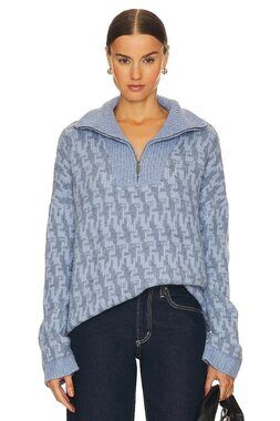 John & Jenn by Line Enzo Sweater in Chambray blue pullover wool knit